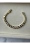 Gold Color Waterway Bracelet with Zircon Stone and Black Detail – Stylish and Elegant Women's Jewelry Model" - 7