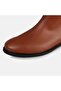 Large size women's flat boot 41-42-43-44 taba leather - 8