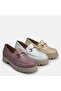 BIG SIZE WOMEN'S LOAFER SHOES GENUINE LEATHER WHITE LEATHER - 2