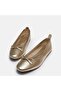 LARGE SIZE Genuine Leather Ballet Flats 41-42-43-44 - GOLD - 3