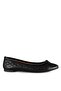 Large Size Ballet Flats Quilted Genuine Leather Black - 5