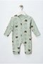 Ribbed Cotton, White Teddy Bear Patterned Baby Romper – 9 Months - 5