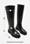 Women's Daily Riding Boots Zunet Black - 7