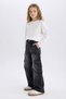 Girl's Wide Leg Cargo Wide Leg Jean Trousers C8539A824Au