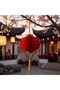 2-Pack Medium Red Paper Lanterns 19.5x37cm – Traditional CNY Hanging Decor for Home & Parties - 6