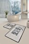 Casa Set of 2 Bathroom Mat Set Non-Slip Toilet Seat Set - 3