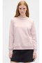 Relaxed Logo 800444 Crew Neck Fleece Sweatshirt Women's Sweatshirt Pudra - 2