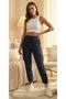 Women's Pocketed Lace-Up Elastic Tight-Legged Comfortable Sweatpants, Trousers - 4