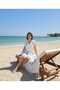 Blue Coral Kimona Peshtemal Beach Bathrobe and Peshtemal Towel Set of 2 - 4