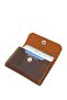 Genuine Leather Handmade Men's Card Holder Wallet - Stitched Detail - 5