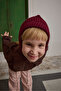 Knitted Children's Balaclava Beanie Burgundy - 4