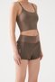 Women's Khaki 2 Layer Sports Shorts - Tights with Shorts 2in1 - 8