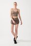 Women's Khaki 2 Layer Sports Shorts - Tights with Shorts 2in1 - 6