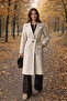 Women's Lining Beige Imported Stamp Coat Nbg048 - 2