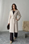 Women's Lining Beige Imported Stamp Coat Nbg048 - 3