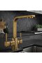 Square Three-Way Purified Water L-Handle Luxury Kitchen Faucet