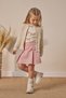 Bow Detail Cardigan Shorts Skirt 3-Piece Holiday Outfit for Girls Bottom-Top Set - 5