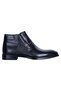 116 Black 100% Leather Men's Boat Shoes - 2