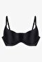 Women's Seamless - Laser Cut Seamless Push Up Black Bra