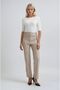 Beige Pipe Leg Leather Trousers 0097 R8-A-K4 - 4