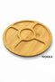 Bamboo Mini Presentation Plate, 5-Compartment Presentation Plate, Snack Plate 20X20 cm - 2