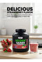 AID PLUS Vegan Gainer Strawberry, 2000g - 22.5g Protein per Serving - 3