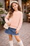 Girl's Crew Neck Front Welsoft Knitwear Sweater - 2