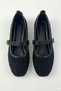 Daily Black Women's Ballerina Shoes with Straps, Rubber Buckle, Stitching Detail, Orthopedic, Comfortable, Home, Work, Office Shoes 781 - 5