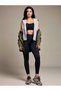 Women's Hooded combed cotton Vest Set pocketed gabardine jacket with crest detail - 4