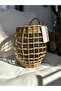 Wicker Bamboo Rattan Multi-Purpose Decorative Wall Cobalt Heat Flower Pot Basket/With Hanger-Newspaper Holder Zara Basket - 3