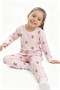 Long Sleeve Patterned Children's Pajama Set # Printed Children's Pajama Set # Laundry Garden # Teddy Bear Pattern Pajamas