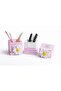 Decorative 3D Daisy Pattern Concrete Pen Holder, Cobalt Pcs, Card Holder Set of 3 Lilac - 2