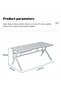 مكتب ألعاب كبير 120x60x75 سم، طاولة ألعاب على شكل حرف K، محطة عمل ألعاب باللون الأبيض - 7