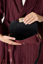 Women's Burgundy Buckle Leather Look Strap Shoulder Bag - 4
