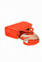 Women's Orange Mini Size Faux Leather Strap Hand and Shoulder Bag - 4