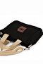 Women's Black Textile Strap Hand and Shoulder Bag - 4