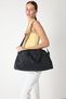Women's Black Large Size Fabric Sports and Travel Shoulder Bag with Front Zipper - 3