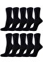 Unisex Classic Cotton Socks Economical Pack of 10 Black - 3