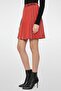 Women Regular Fit Pleated Mini Skirt, Red - 3