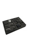 Domestic Production Tokyo Model Suede Fabric Smoked 34/24 Cm Padded Watch and Jewelry Box with Drawer Inside - 3