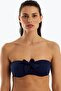 63547 Navy Blue Smooth Bikini Top - 2
