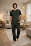 Summer Short Sleeve 100% Cotton Men's Pajama Set - Father's Day Special Series - 3
