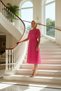 Women's Crew Neck Angel Sleeve A-Line Midi Woven Dress Functional Durable Quality Stylish - 3