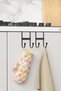 2 Pieces Cabinet Door Hanger Double Hook Organizer Kitchen Hanger Metal Hanger Organizer Black - 2