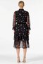 Women's Plus Size Halter Neck Standard Sleeve Shawl Pattern Chiffon Midi Dress Functional Stylish - 6