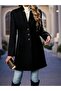 Women's Stylish Cashmere Jacket with Court Collar and Front Buttons - 3