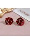 Camellia Women's Earrings Burgundy Pearlescent