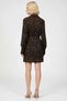 Women's Double-Breasted Collar Long Sleeve Skater Fit Mini Woven Dress Animal Patterned Stylish - 6