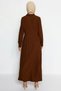 Women Shirt Collar Standard Sleeve Maxi Dress Functional Durable Quality Comfortable Aesthetic - 6