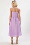 Women's Sweetheart Neckline Thin Straps Sleeveless A-Line Midi Dress Functional Durable Stylish 100% Cotton - 5